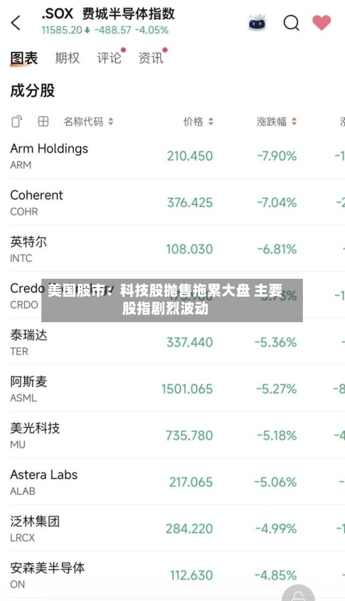 美国股市:科技股抛售拖累大盘 主要股指剧烈波动-第3张图片