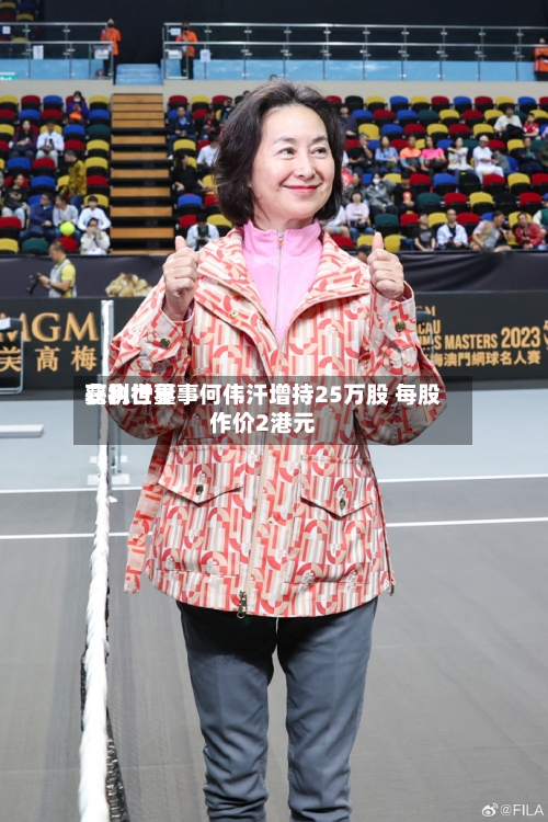 嘉利世界
获执行董事何伟汗增持25万股 每股作价2港元-第2张图片