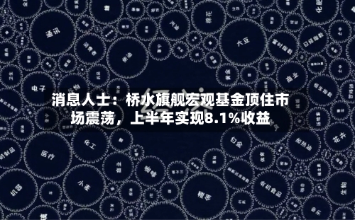 消息人士：桥水旗舰宏观基金顶住市场震荡，上半年实现8.1%收益-第2张图片