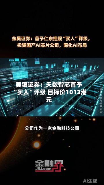 美银证券：天数智芯首予“买入”评级 目标价1013港元-第1张图片