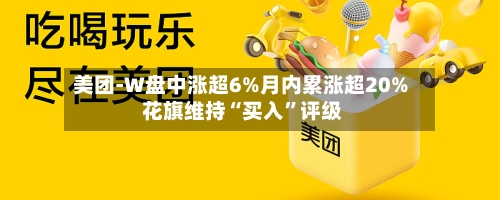 美团-W盘中涨超6%月内累涨超20% 花旗维持“买入	”评级-第2张图片