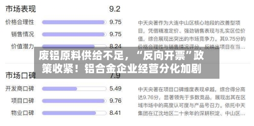 废铝原料供给不足，“反向开票	”政策收紧！铝合金企业经营分化加剧-第1张图片