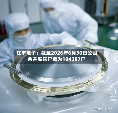 江丰电子：截至2026年6月30日公司合并股东户数为104387户