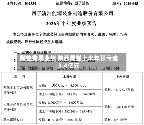 煤焦费用
倒挂拖累业绩 陕西黑猫上半年预亏逾3.4亿元-第3张图片
