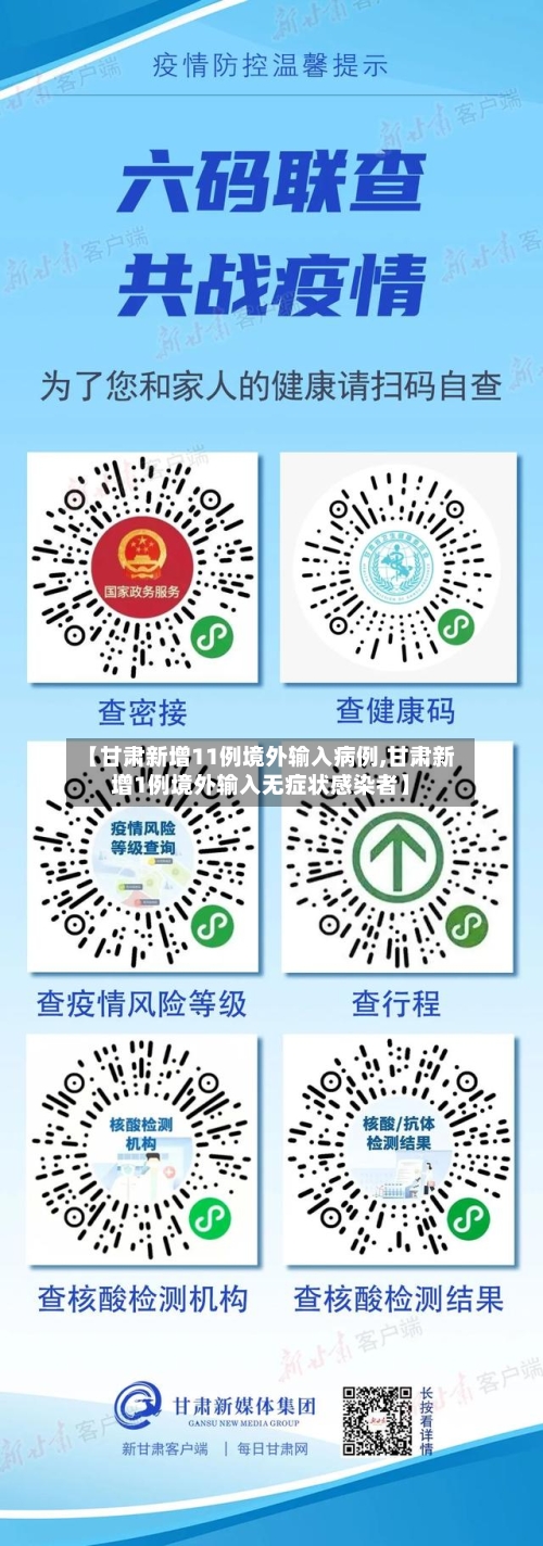 【甘肃新增11例境外输入病例,甘肃新增1例境外输入无症状感染者】-第1张图片
