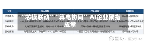 “芯模联动”“算电协同	” AI企业聚指成拳-第3张图片