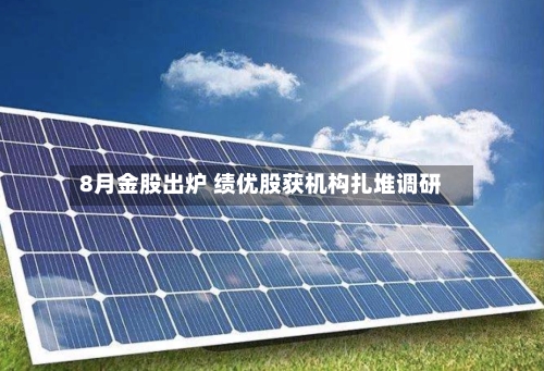 8月金股出炉 绩优股获机构扎堆调研