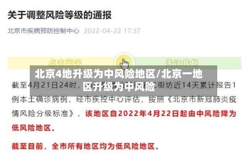 北京4地升级为中风险地区/北京一地区升级为中风险