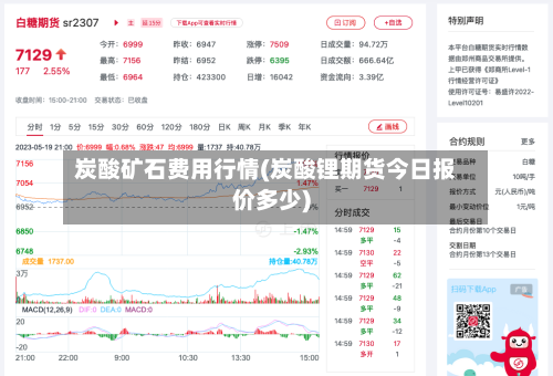 炭酸矿石费用行情(炭酸锂期货今日报价多少)-第2张图片