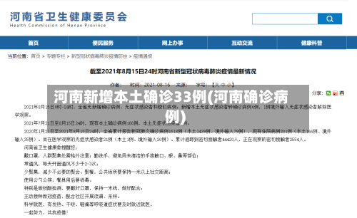 河南新增本土确诊33例(河南确诊病例)-第3张图片